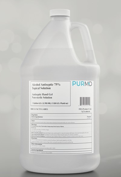 PurMD Gel 1-Gallon Jug - PurMD 75 Alcohol Gel 1 Gallon Jug Image